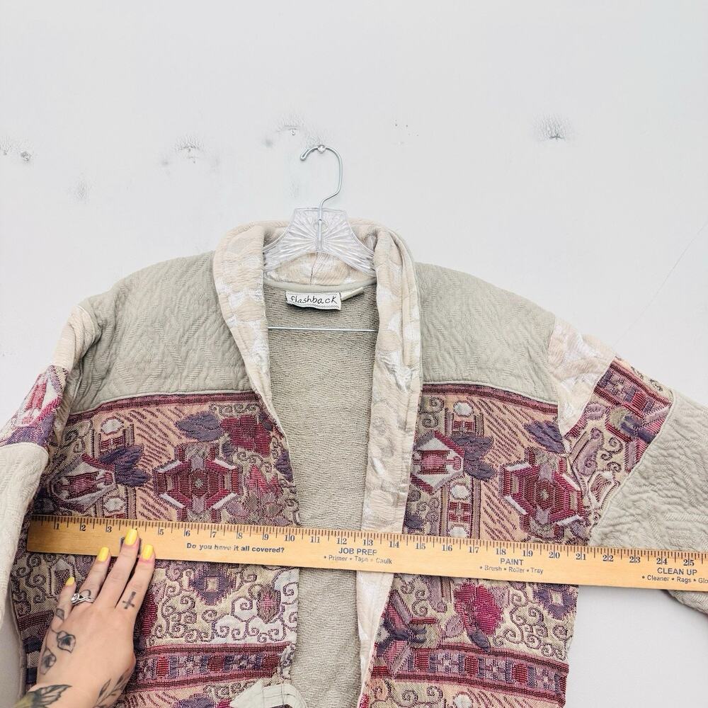 Flashback brand quilted tapestry jacket Women’s Size L - Picture 4 of 7